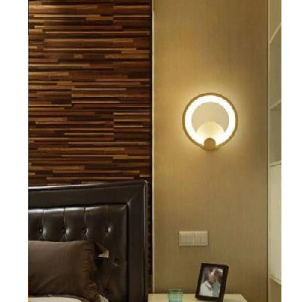 Trade Shop - Applique Cerchio 10 Watt Parete Abat Jour Luce Fredda Calda Naturale 6551 E27 -