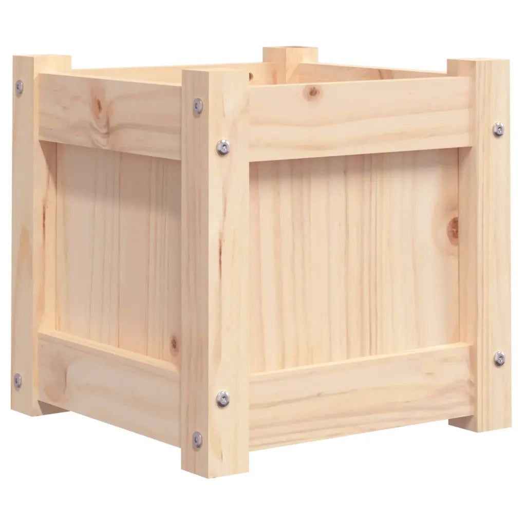 2 pz Fioriere | Cassetta per fiori | Vaso da Giardino in Legno Massello di Pino
