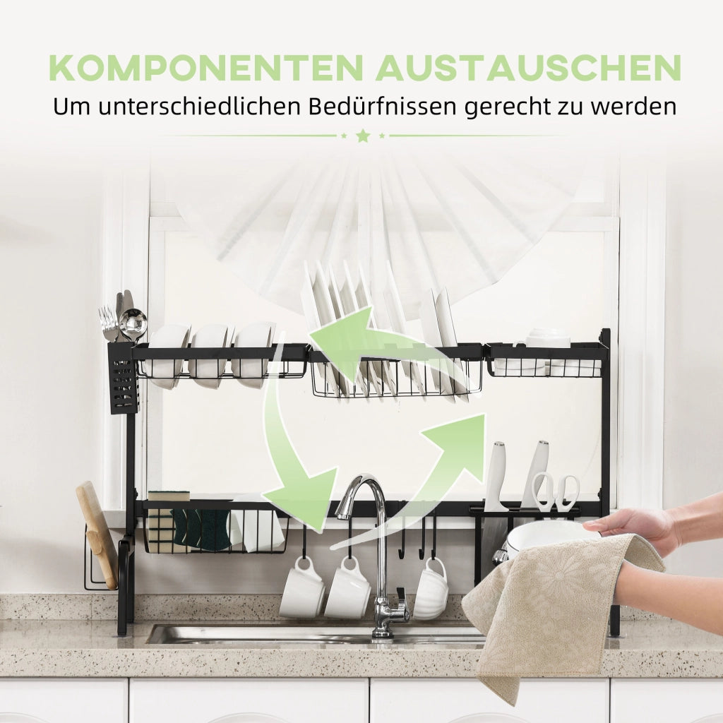 Tavolo da cucina allungabile ¨C zephmum ¨C nero 93x30x52
