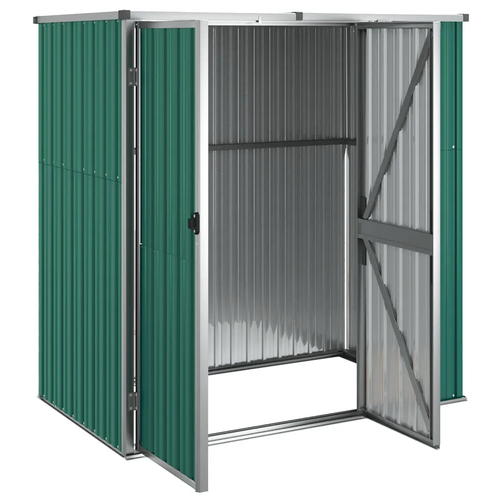 Capanno per Attrezzi Verde 161x89x161 cm in Acciaio Zincato 316209