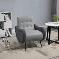 EASYCOMFORT  Poltrona Imbottita in Tessuto - Grigio Chiaro