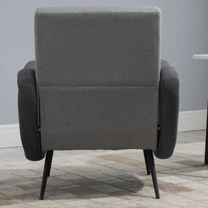 EASYCOMFORT  Poltrona Imbottita in Tessuto - Grigio Chiaro