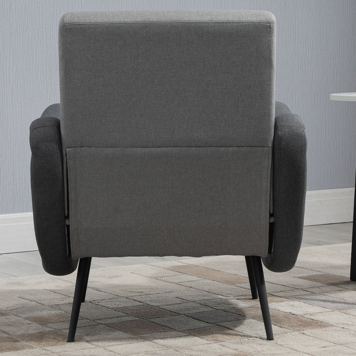 EASYCOMFORT  Poltrona Imbottita in Tessuto - Grigio Chiaro