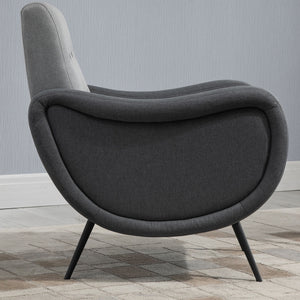 EASYCOMFORT  Poltrona Imbottita in Tessuto - Grigio Chiaro