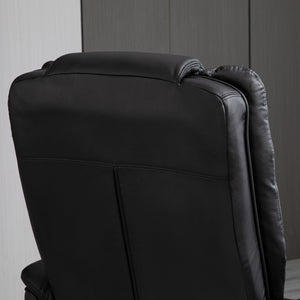 EASYCOMFORT  Set Poltrona Relax e Pouf Poggiapiedi, Girevole a 360° e Reclinabile, Similpelle PU