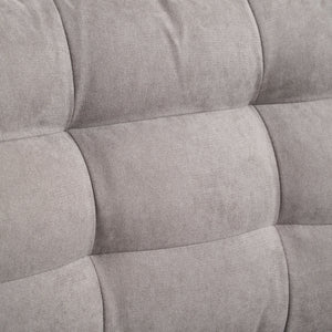 Easycomfort Divano Letto 3 Posti con Chaise Longue Contenitore in Tessuto, 217x134x85cm, Grigio