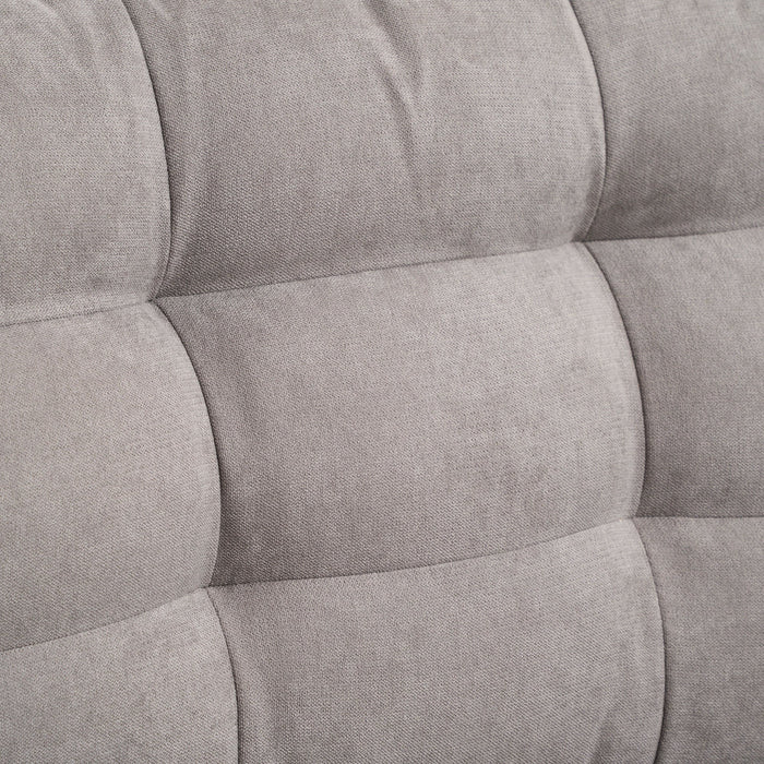 Easycomfort Divano Letto 3 Posti con Chaise Longue Contenitore in Tessuto, 217x134x85cm, Grigio