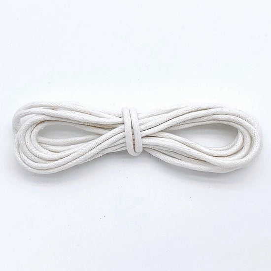 Due paia di cordoncini di cotone lungo 60 cm - Cordoncini rotondi di 2,5 mm - Cordoncini robusti rotondi - Cordoncini duraturi - Cordoncini per stivali - Cordoncini in pelle impermeabili - Per scarpe e stivali eleganti