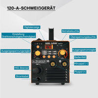 Saldatrice digitale IGBT 120A per saldatura MIG, MMA, FCAW, TIG