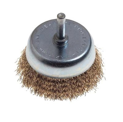 SPAZZOLA ACCIAIO A TAZZA + GAMBO PG - 485.20 MM 85 G.MM 6X25- 2 pezzi