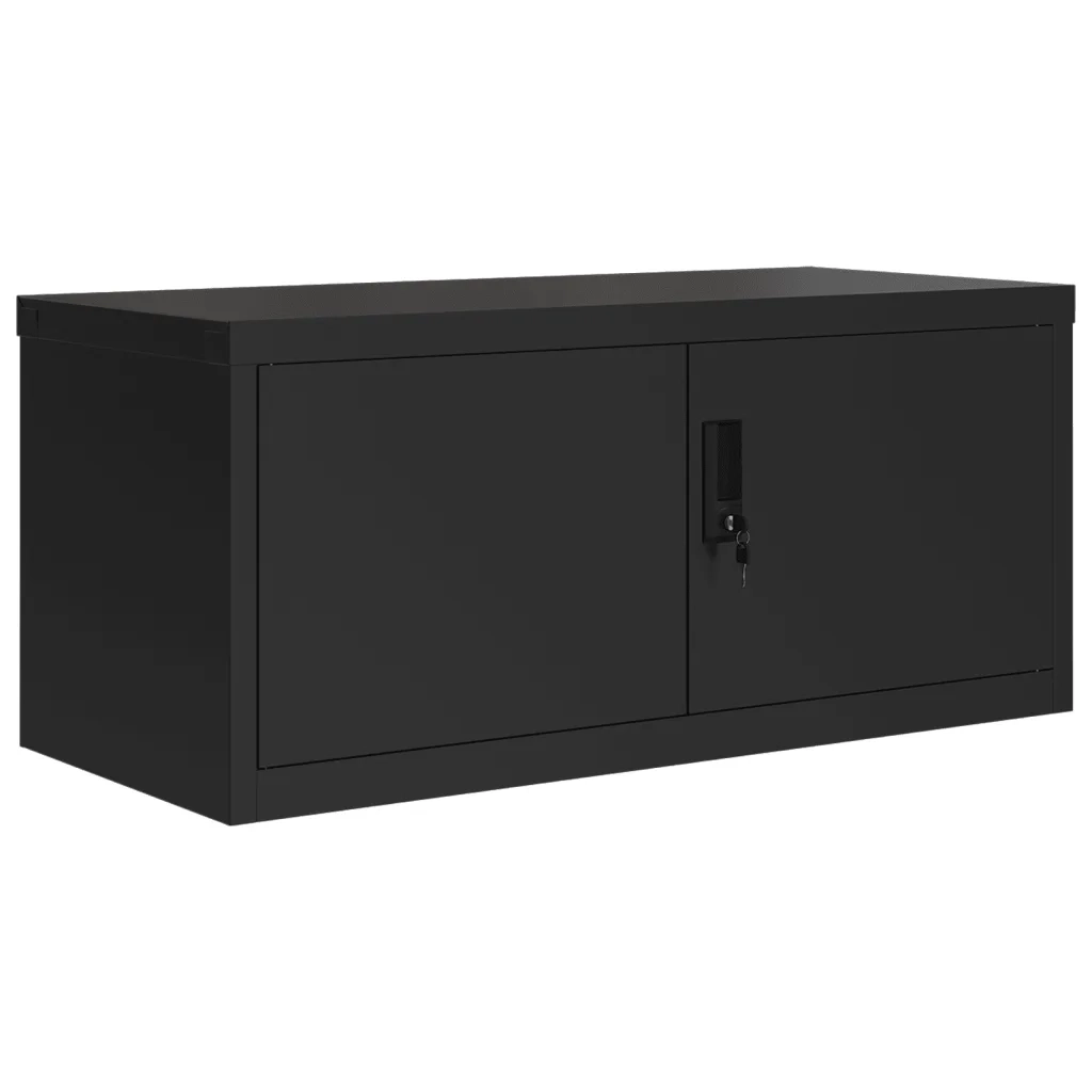 Armadio Classificatore Nero 90x40x240 cm in Acciaio 3188327