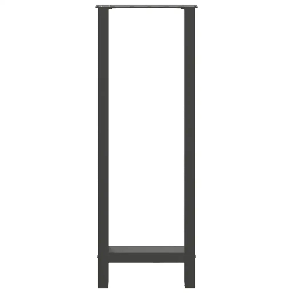 vidaXL Gambe per tavolo da bar antracite 2 pz 50x(110-111) cm in acciaio
