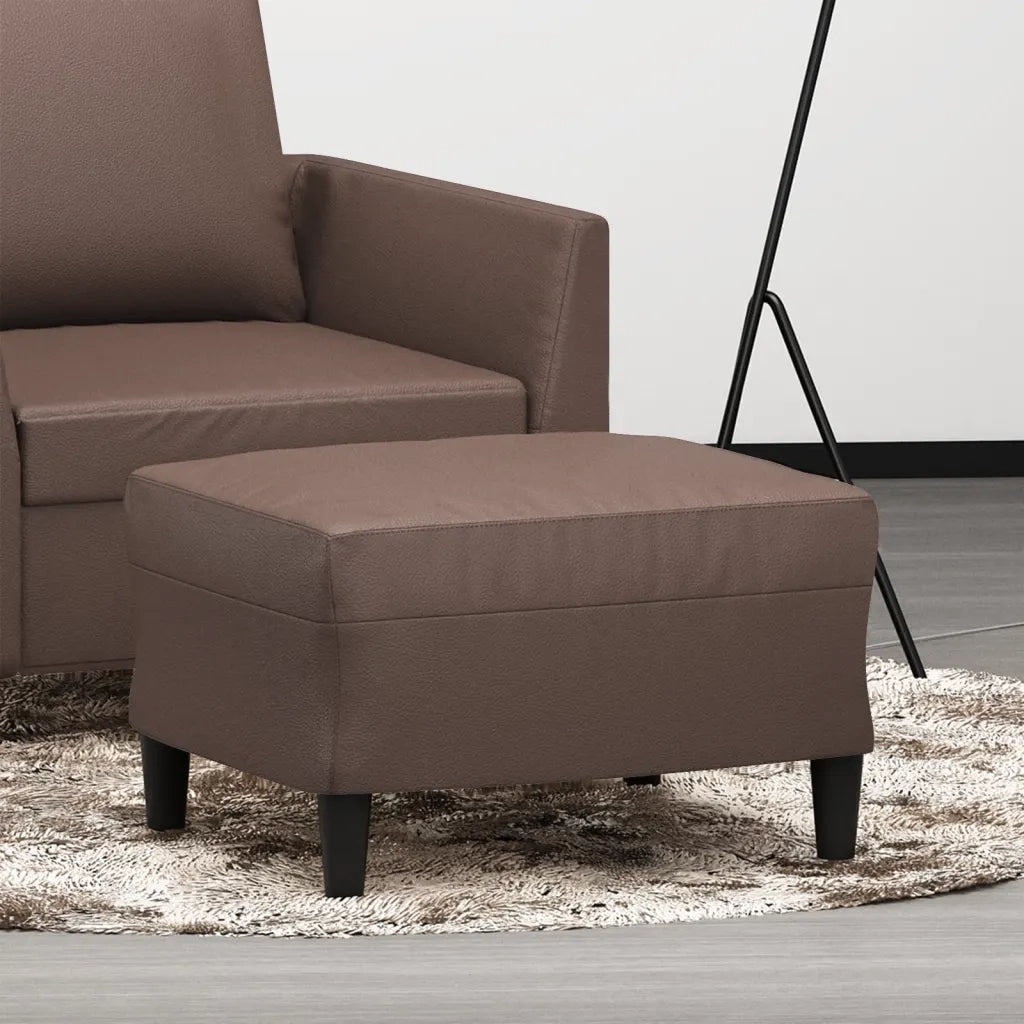 Poggiapiedi Marrone 60x50x41 cm in Similpelle cod mxl 66322