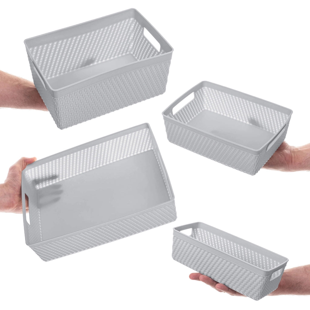 Set di 4 cestini organizer KADAX per riporre oggetti.