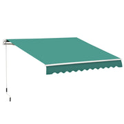 Tenda da Sole Avvolgibile a Parete 3x2.5m Verde Scuro