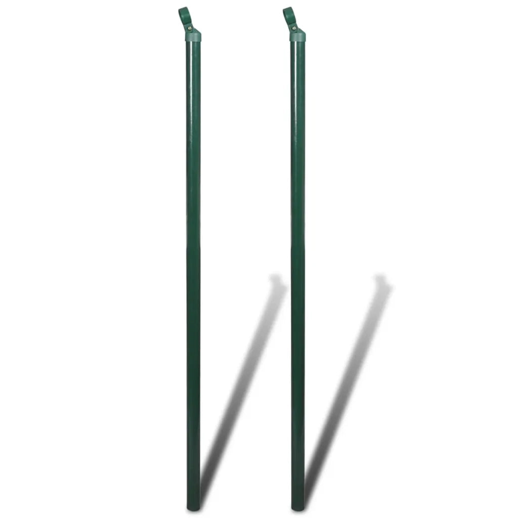 Recinzione a Rete con Pali e Spuntoni in Acciaio 0,8x25 m 140753