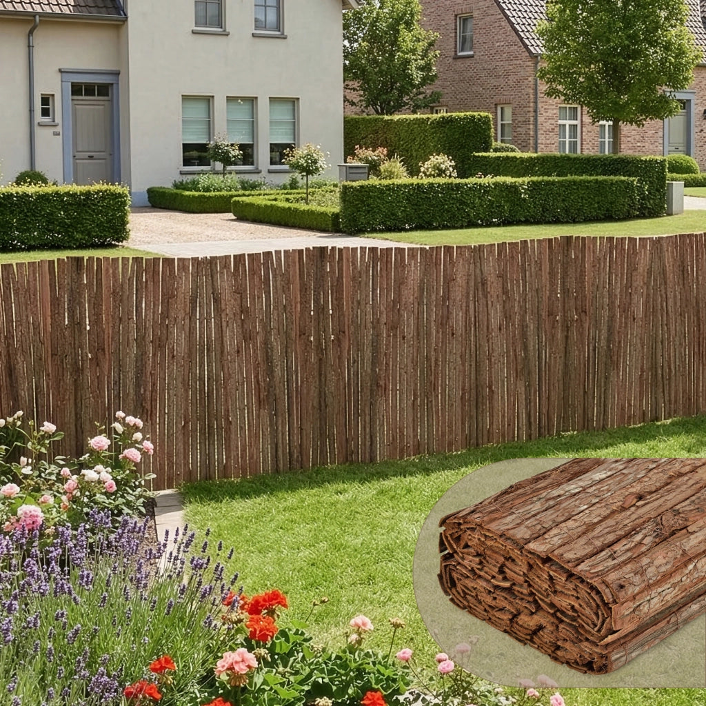 Recinzione Zamora di Corteccia Albero Schermatura Protezione 300x100 cm casa.pro