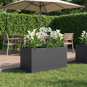 Vaso da giardino Antracite 80 x 50 x 50 cm 8005264