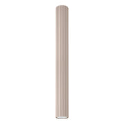 Spot soffitto moderno taupe tondo rigato tubo 60cm GU10