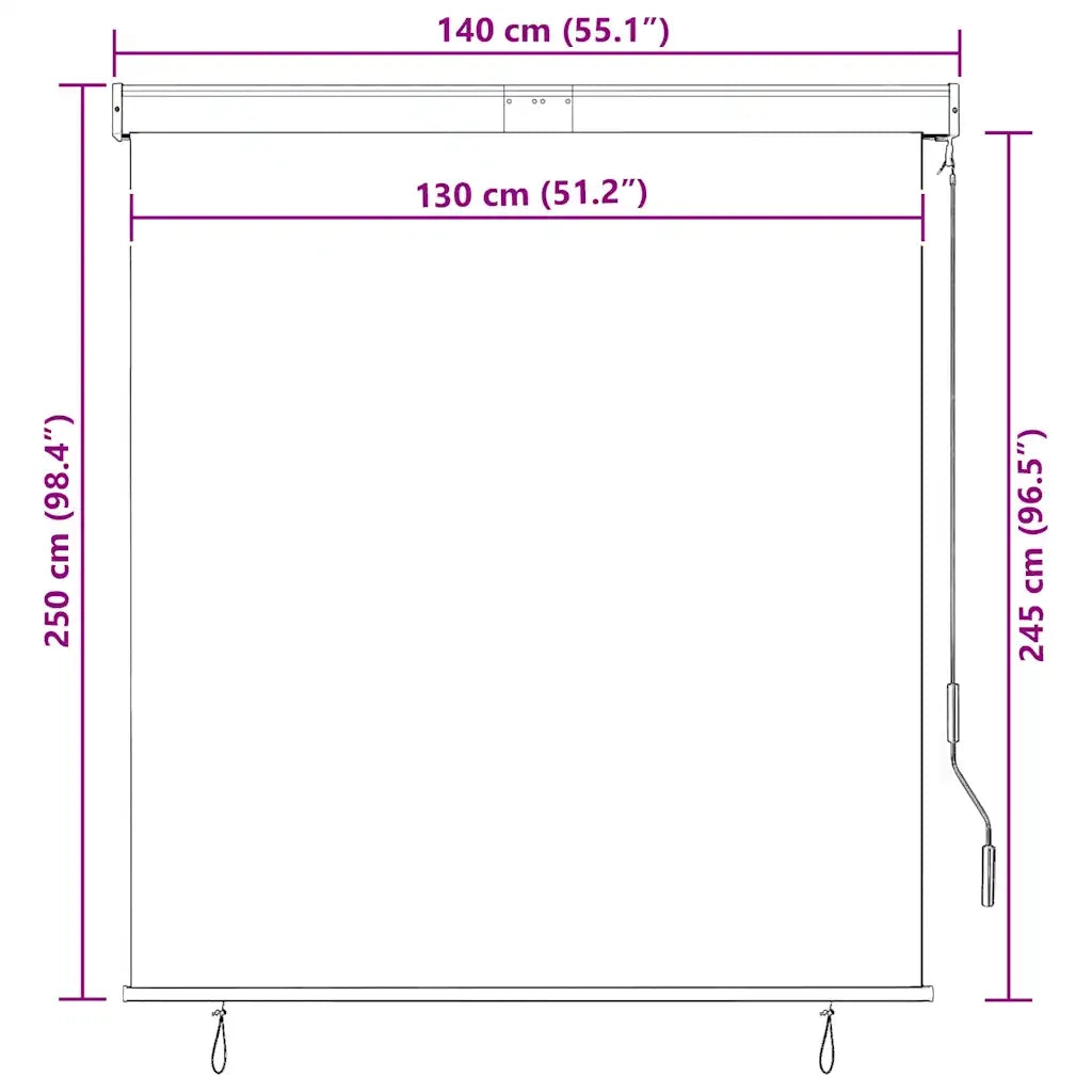 Tenda a rullo | Tenda avvolgibile per Esterni 140x250 cm Arancione e Marrone