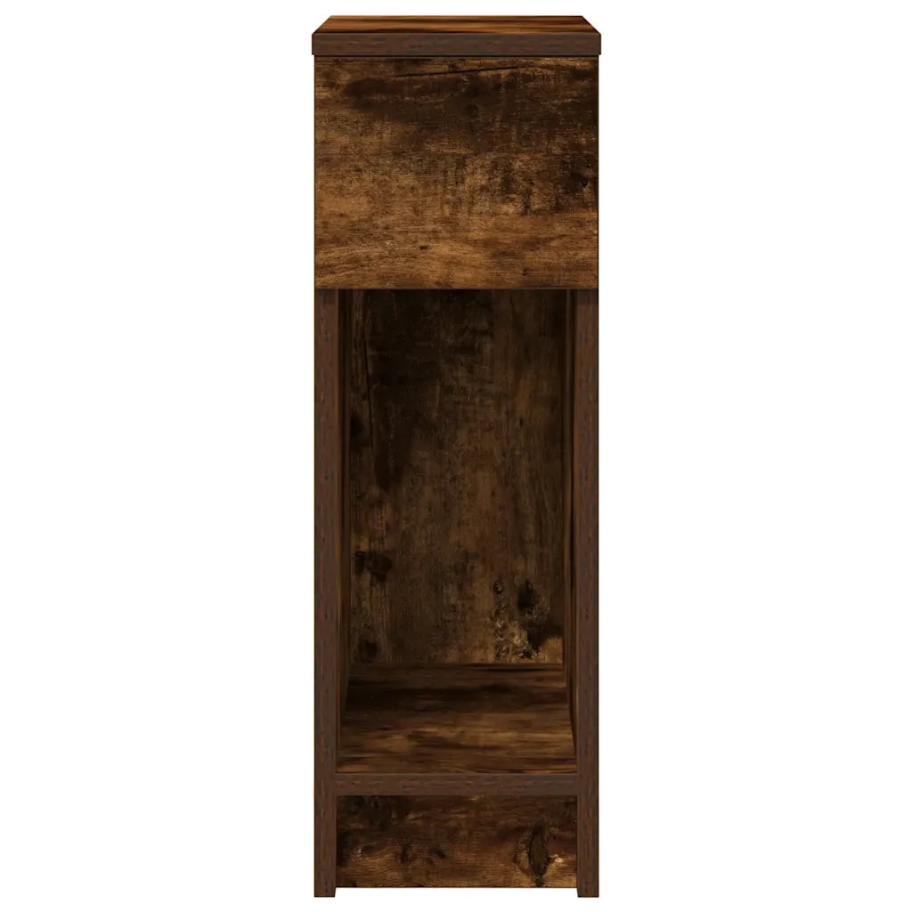 Comodino con Cassetto Rovere Fumo 20x36x60 cm 858703