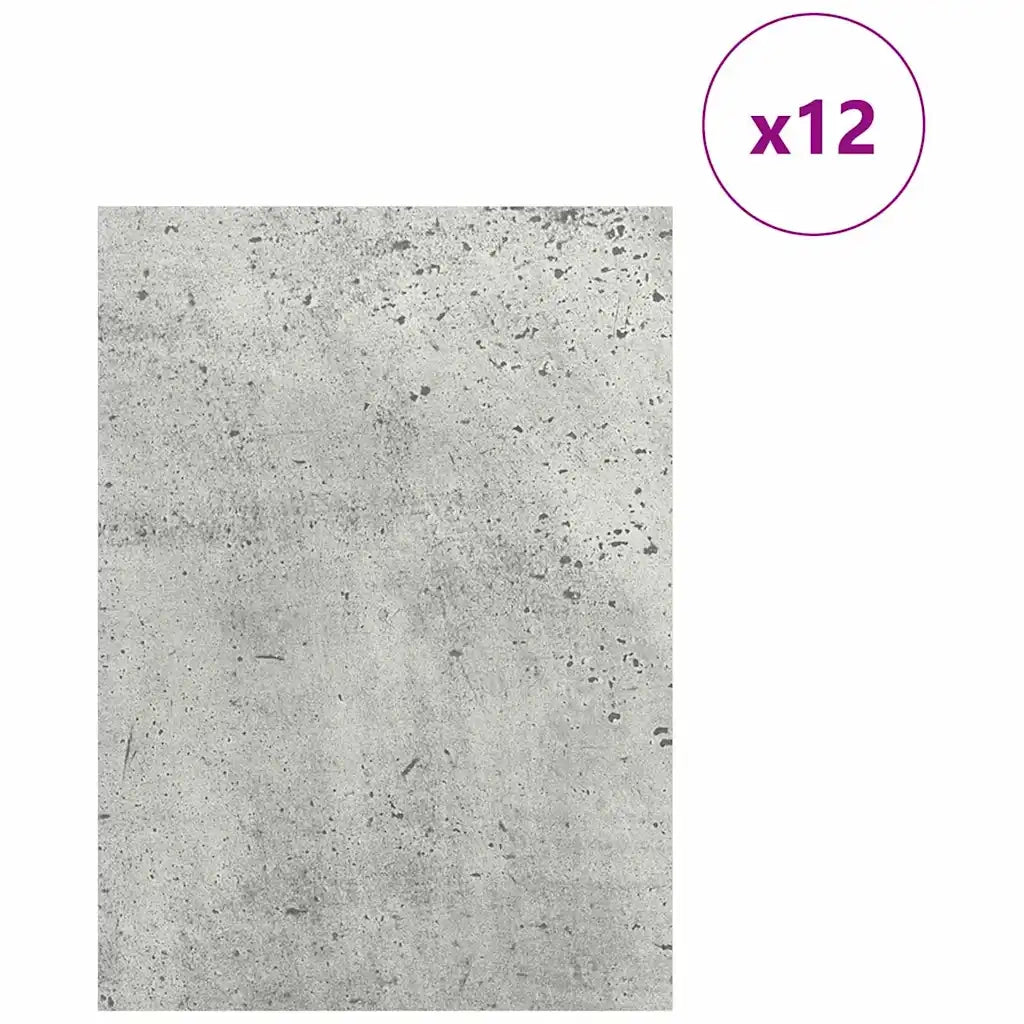 Pannelli decorativi 12 pcs Grigio cemento 15 x 21 x 0.27 cm 885544