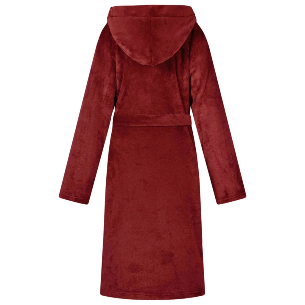 Accappatoio con Cappuccio Rosso Bordeaux xl Flanella CFW6263796