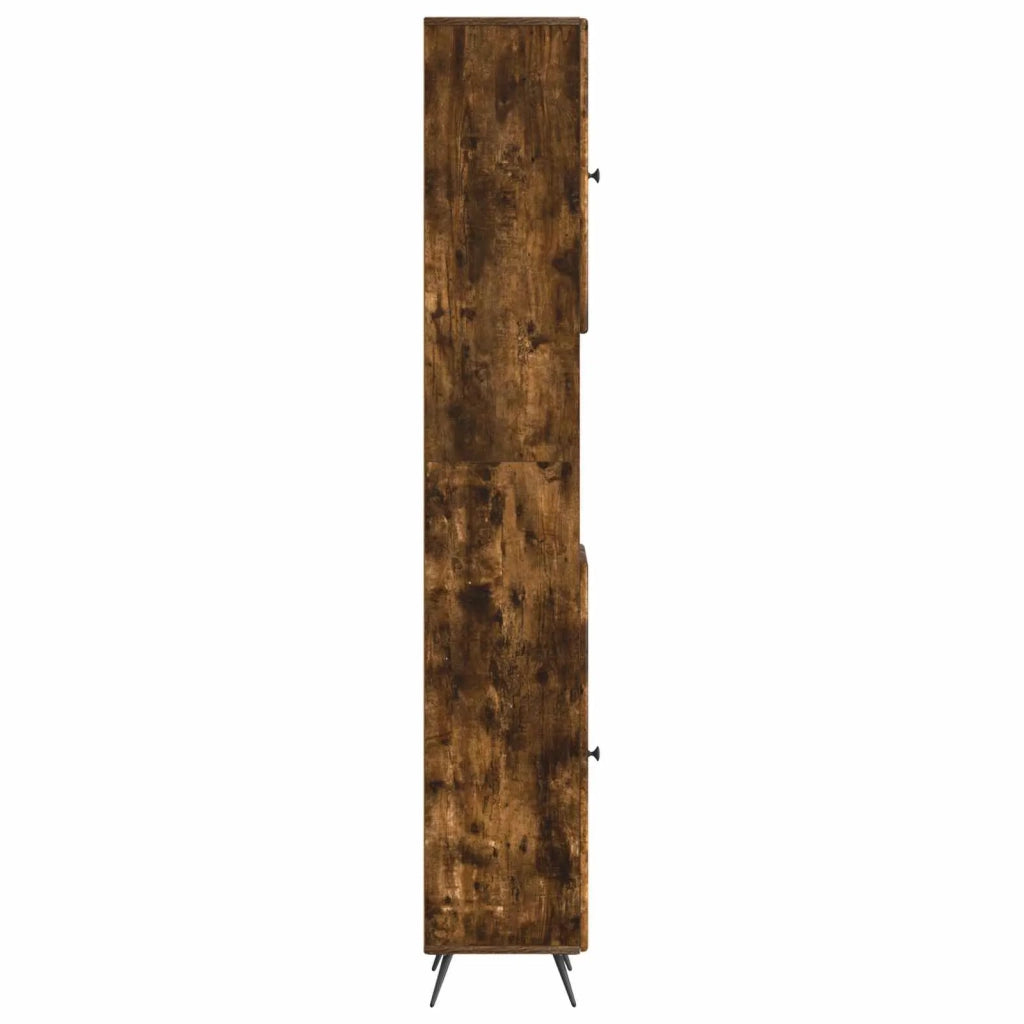Armadio da Bagno con Ripiano Aperto BREDA Rovere Fumo 897480