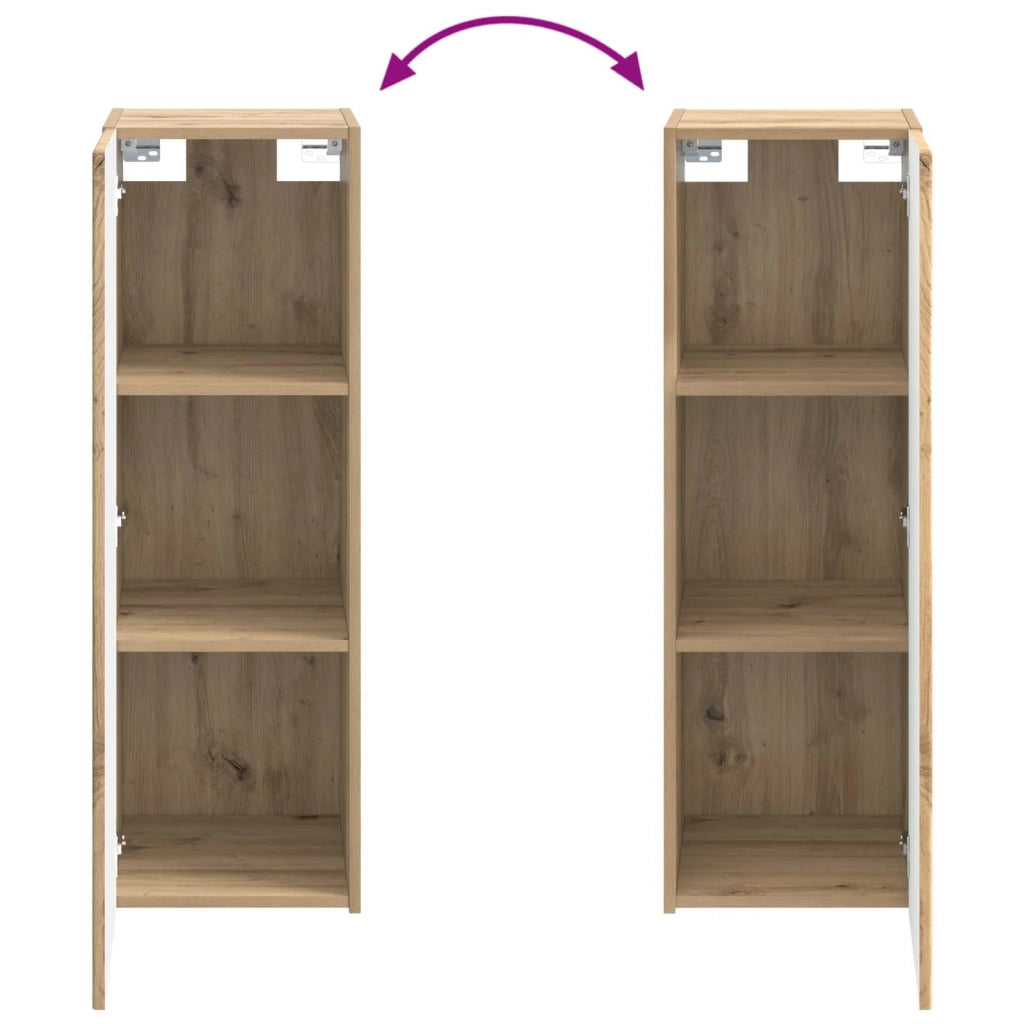 Mobiletto da Bagno a Muro Rovere Artigianale 33 x 34,5 x 100 cm
