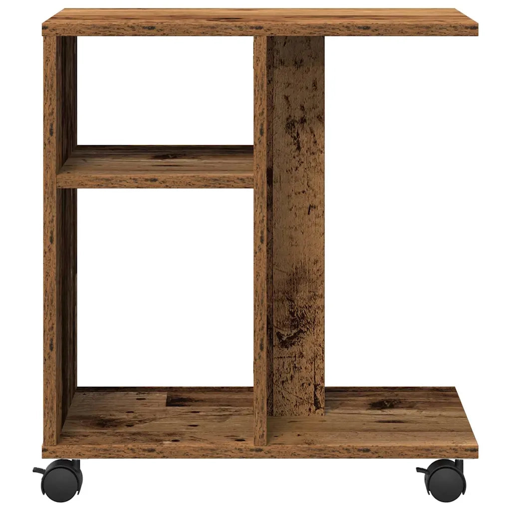 Tavolo da Finestra con ruota Legno vecchio 50 x 30 x 55 cm 869144