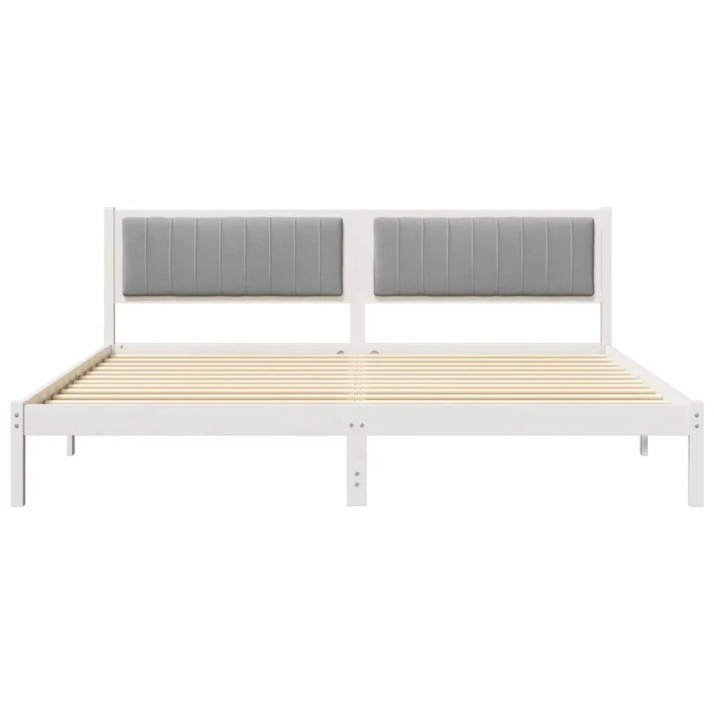 Struttura del letto Grigio chiaro 200 x 200 cm Pino massello 3394242