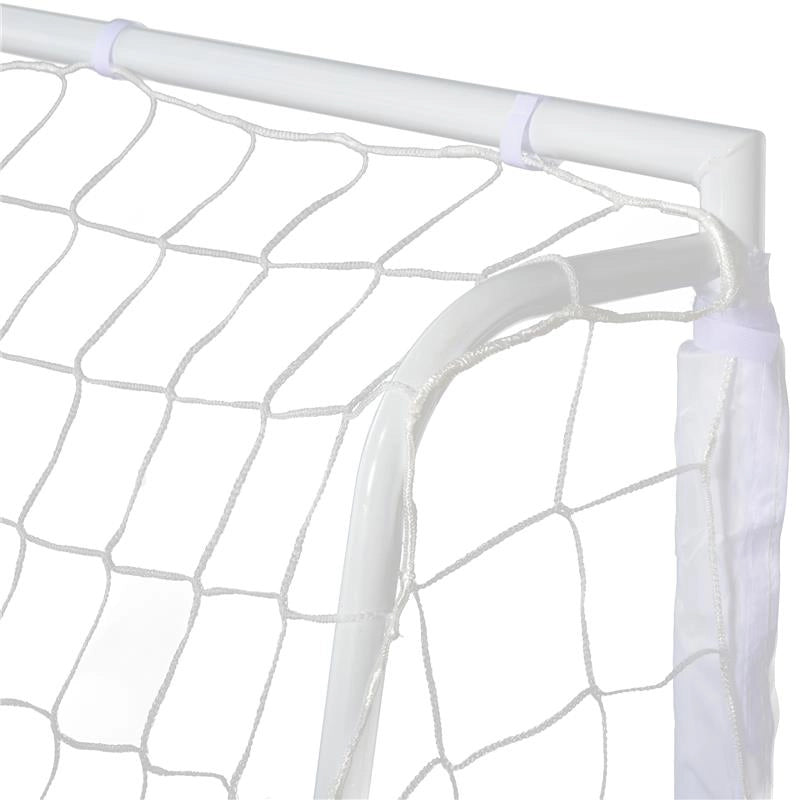 PORTA DA CALCIO PER ADULTI E BAMBINI RETE CON BERSAGLIO E PALI IN TESSUTO OXFORD 186X62X123 CM BIANCO