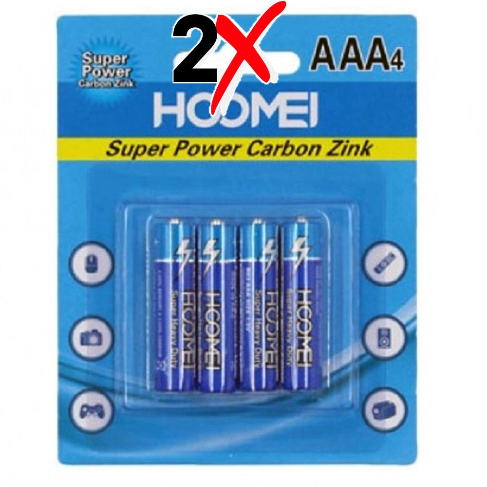 Trade Shop - Confezione Da 8 Batterie Pile Ministilo Super Power Zinco Aaa Mini Stilo 1,5v -