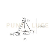 PATH SOSPENSIONE 3+2 LUCI ATTACCO GX53 BIEMISSIONE MARRONE