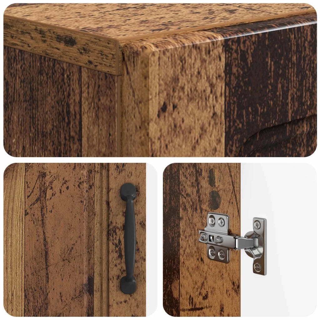 Mobiletto da Bagno UTRECHT Legno antico 59,5 x 31 x 77 cm 897723