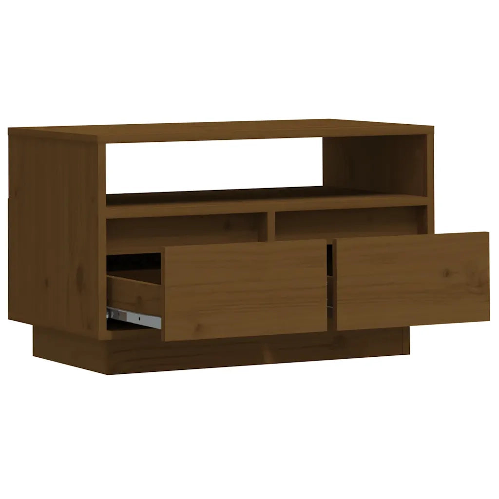 Mobile Porta TV-Mobile per TV-Credenza TV Ambra 60x35x37 cm in Legno Massello di Pino