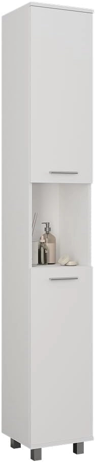 Mobile alto Ilias, Bianco, 30.2 x 190 cm con 2 porte