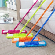 Trade Shop - Scopa Panno Mop Mocio In Microfibra Per Pavimento Cattura Polvere Con Bastone -