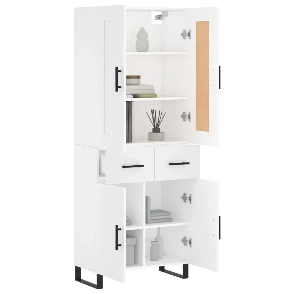 Credenza Bianca 69,5x34x180 cm in Legno Multistratocod mxl 77723