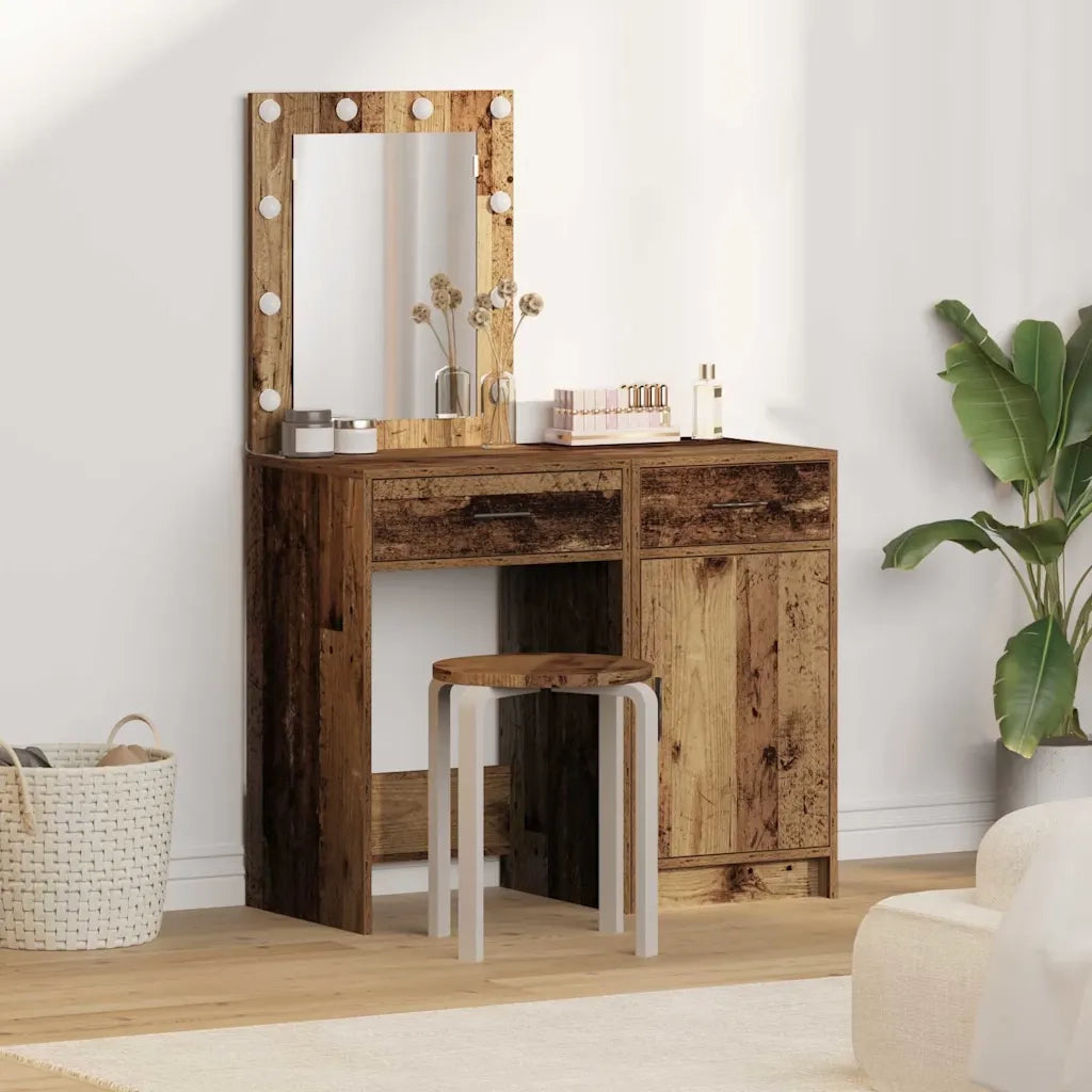 Toeletta | Tavolo da Trucco con cassetto 2 pz Marrone 50 x 41 x 135 cm
