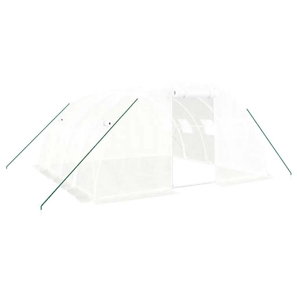 Serra con struttura in acciaio bianca 16 m2 4x4x2 m CFW5615216