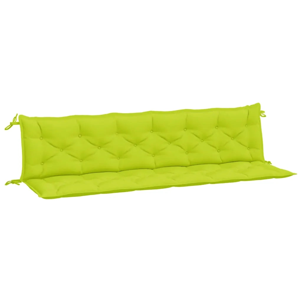 Cuscini per Panca 2 pz-Set di 2 Cuscini per panchina Verde Intenso 200x50x7 cm Tessuto Oxford
