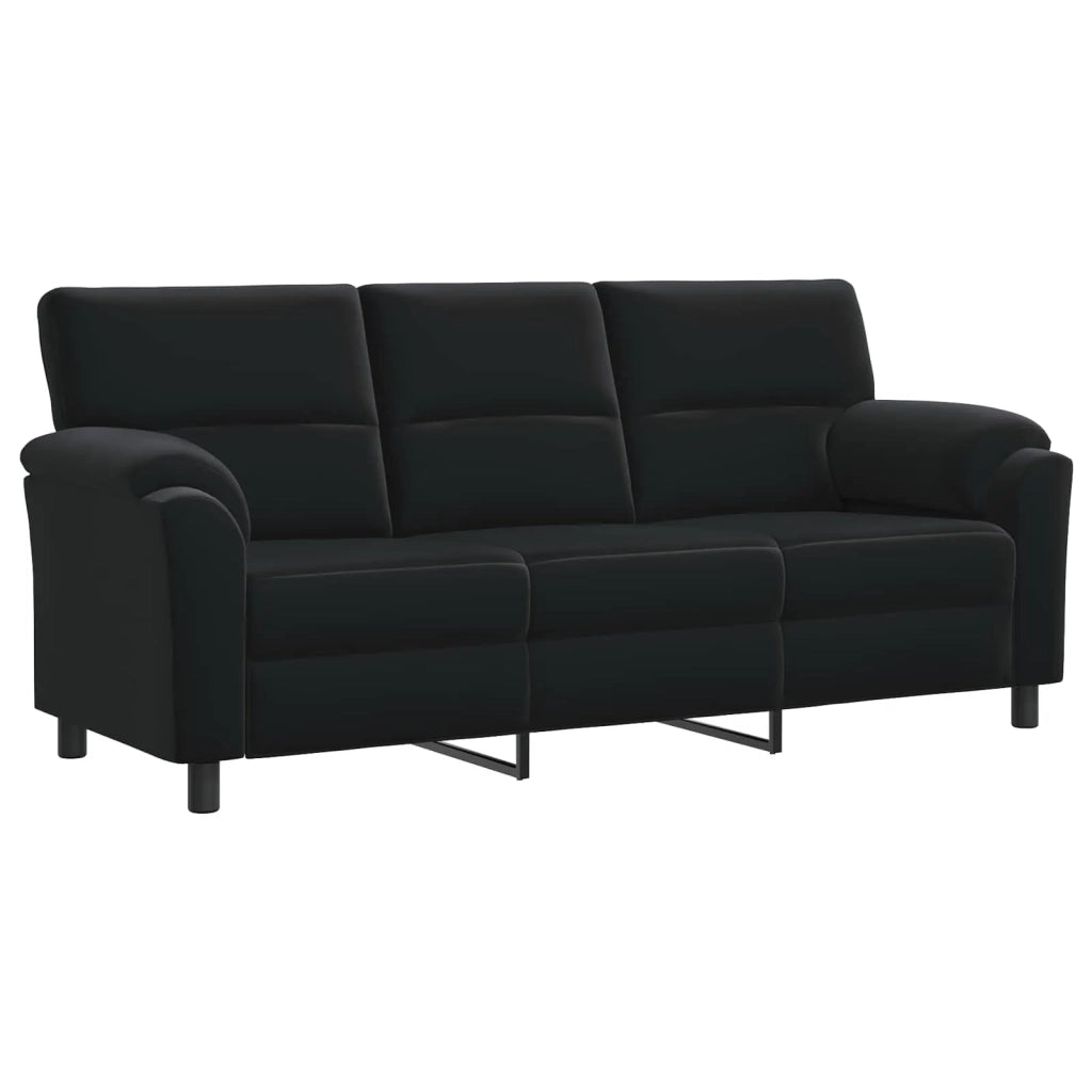Set di divani 3 pcs Nero Velluto 3430468