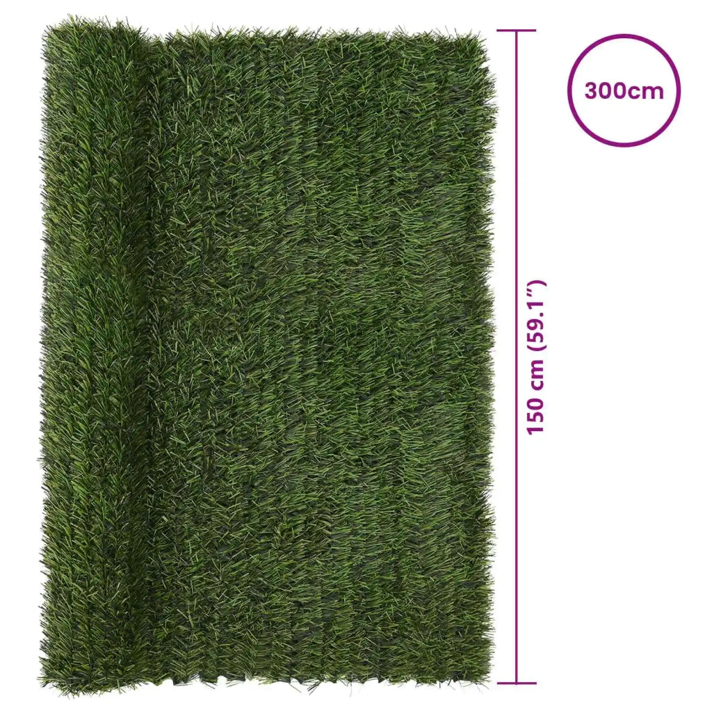 Recinzione Artificiale Verde chiaro 1,5 x 3 m PVC e Acciaio CFW3486035