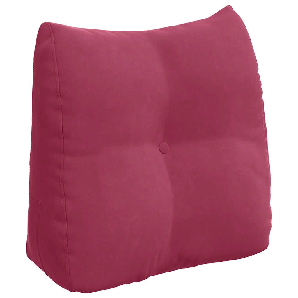Cuscino per Schiena Rosso Vino 45 x 24 x 50 cm Velluto 42014376