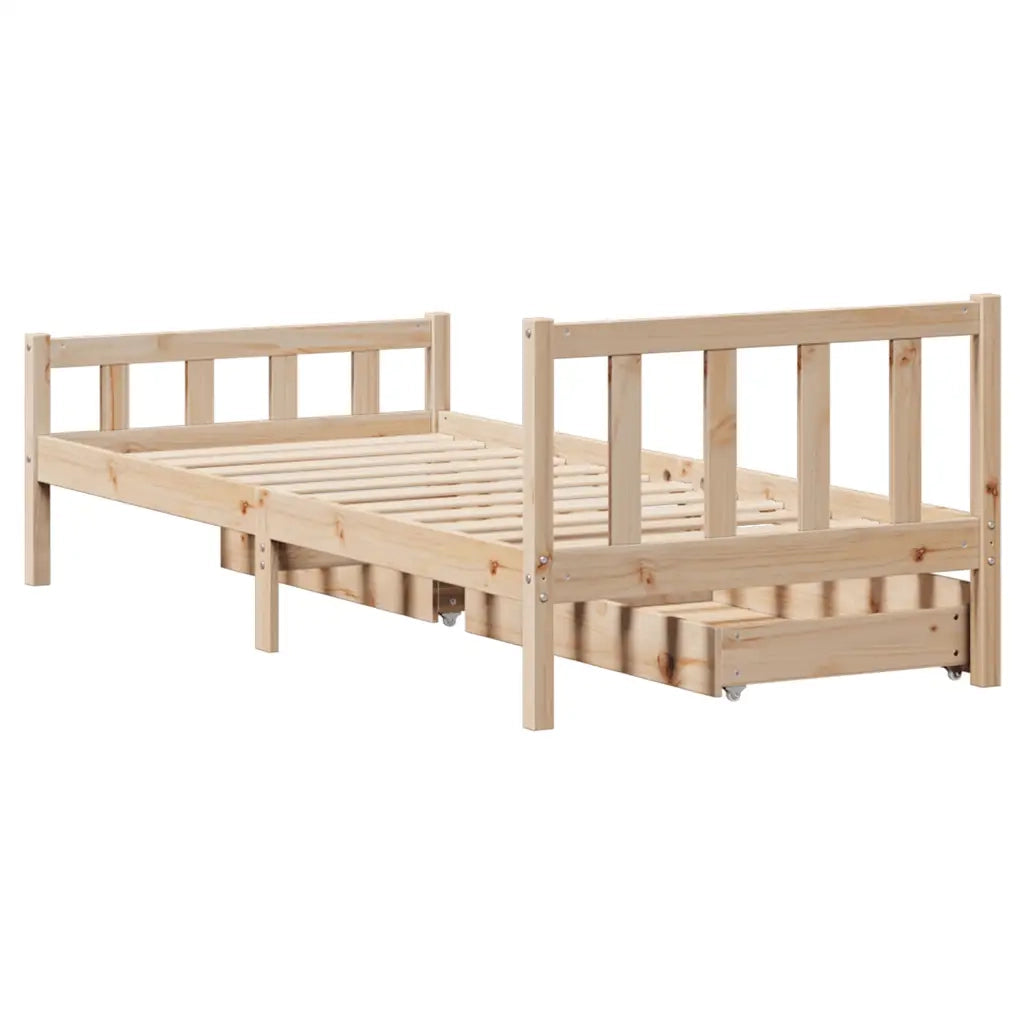 Letto senza Materasso 90x190 cm in Legno Massello di Pino 3301565