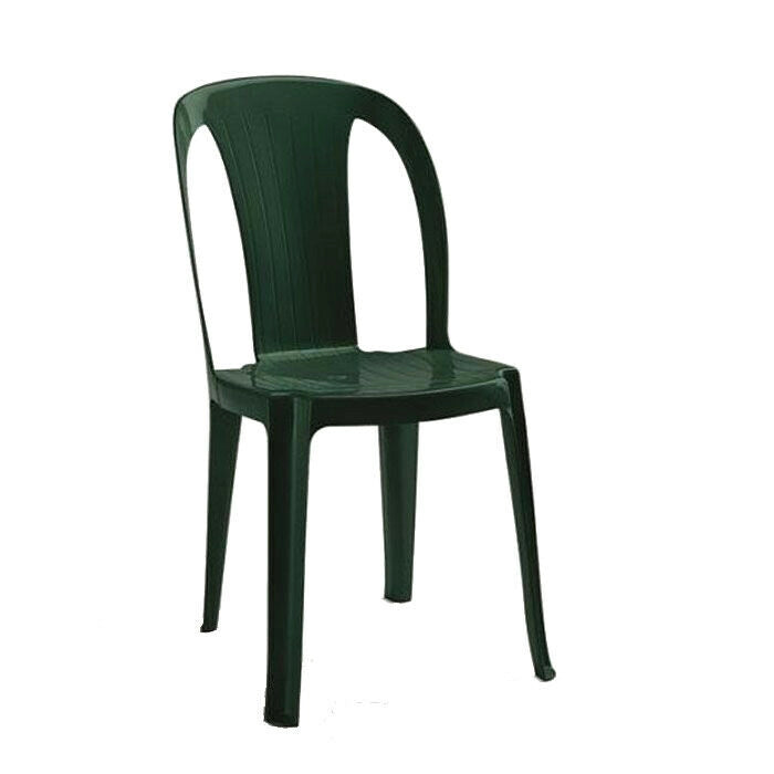 Sedia da Esterno Senza Braccioli Giardino Resina Impilabile Leggera Tiuana Scab Colore principale: Verde, Set: 12 Sedie