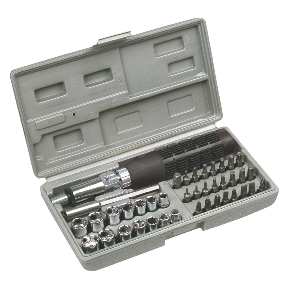SET AVVITAMENTO CON INSERTI E BUSSOLE set 40 pz  - TOPTOOLS