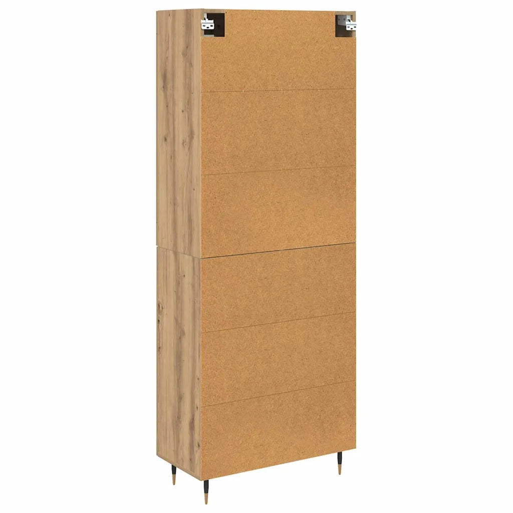 Credenza 2 pcs Rovere artigianale Legno multistrato