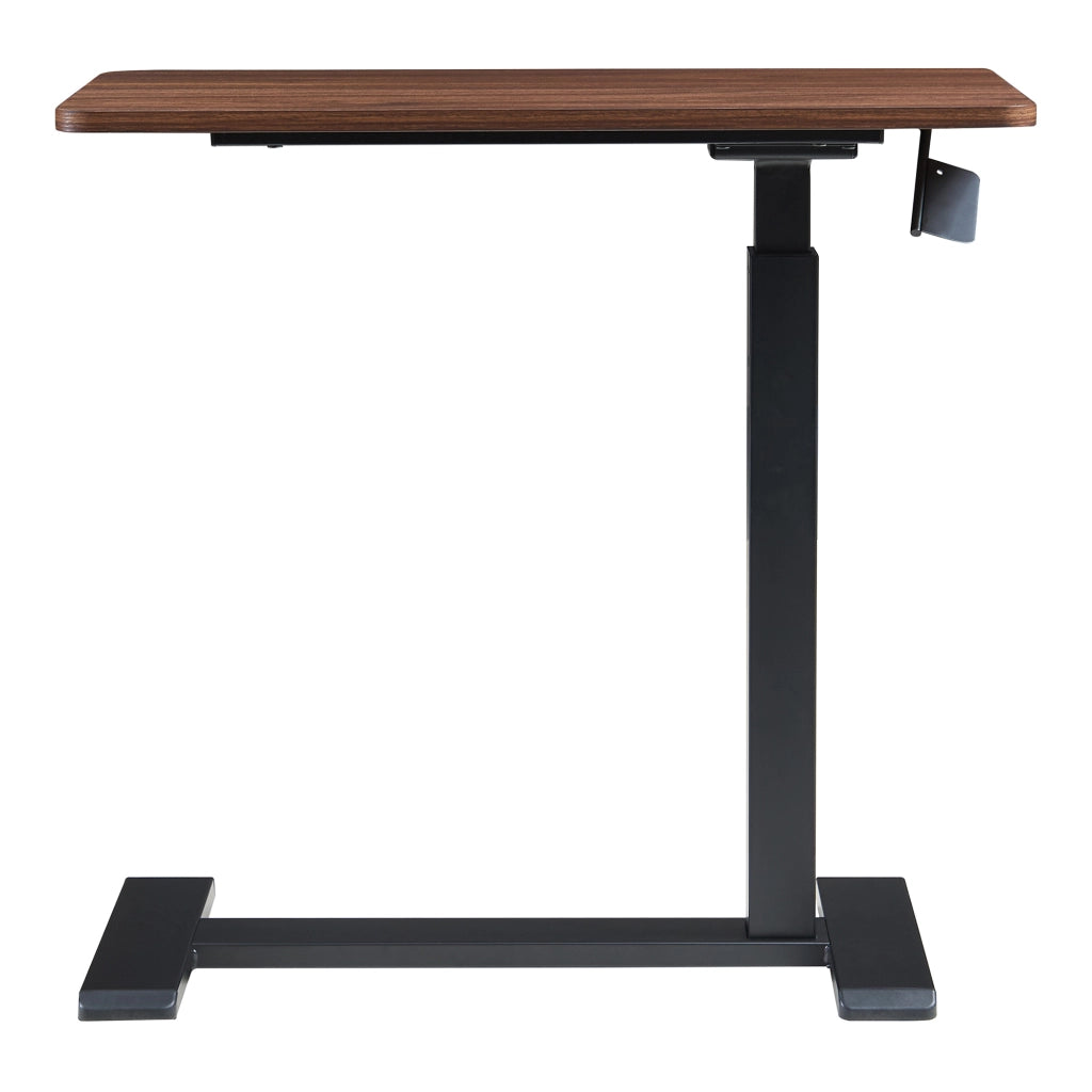 Tavolo per Notebook Klirg con Piano Regolabile in Altezza - Effetto Noce / Nero [en.casa]